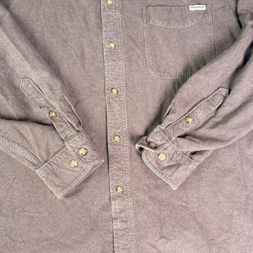 Vintage Mens Woolrich Thick Cotton Brown Button Down Hunting Shirt Sz 2XL - Picture 4 of 7